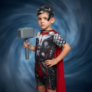 Fantasia Thor Infantil Completa com Capa, Martelo e Máscara EVA ENVIO JÁ em Oferta na Shopee