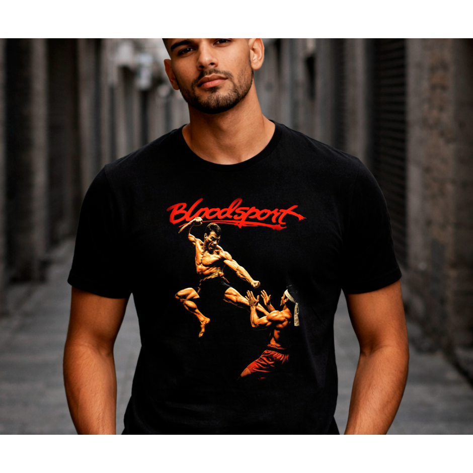 Camiseta O Grande Dragão Branco Bloodsport Van Damme | Filme Clássico • Artes Marciais • Unissex 100% Algodão