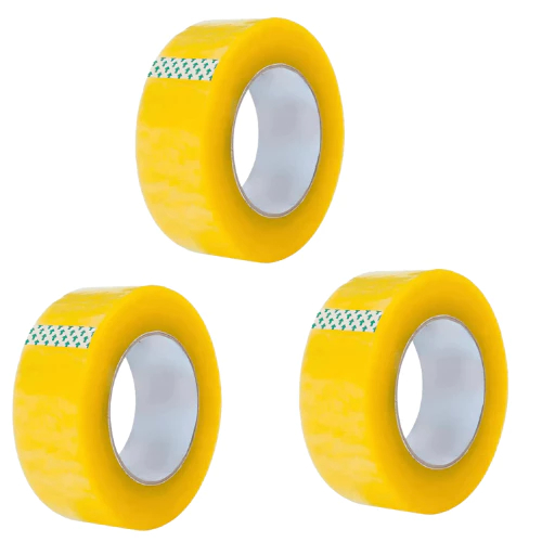 Kit 3 Fita Adesiva Grande Durex Larga 500m Transparente Embalar Caixa Encomendas Papelaria