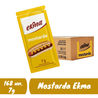 Mostarda Ekma em Sachê 7g Caixa com 168 Unidades para Hot Dog Lanches e Food Service em Oferta na Shopee