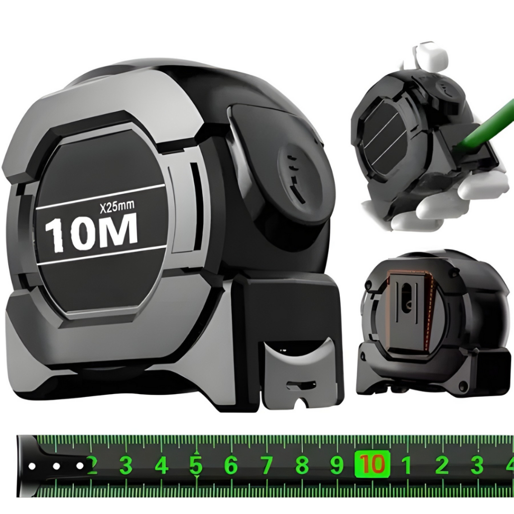 Trena 10m Fluorescente Super Resistente Reforçada Profissional Ideal Para Obras e Reformas Alta Precisão