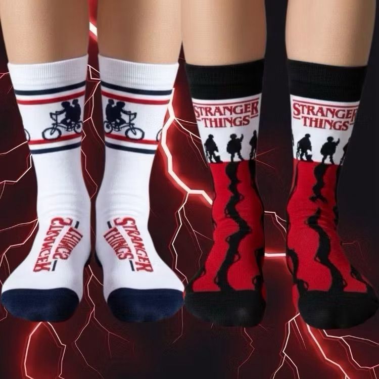 Meia Unissex Stranger Things Algodão Atoalhada Grossa Premium Tamanho Único 33 ate 44 em Oferta na Shopee