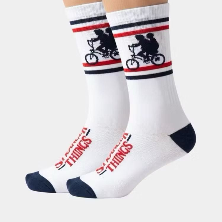 Meia Unissex Stranger Things Algodão Atoalhada Grossa Premium Tamanho Único 33 ate 44