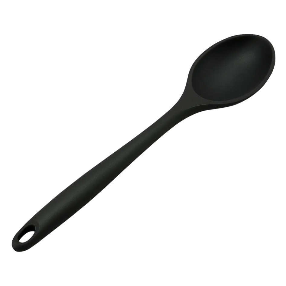 Colher De Silicone 27cm Resistente Preto L&G Excelence Utilidades