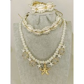 Colar choker de búzios naturais com mini pérolas. Moda praiana, sereia e verão! Atlantis