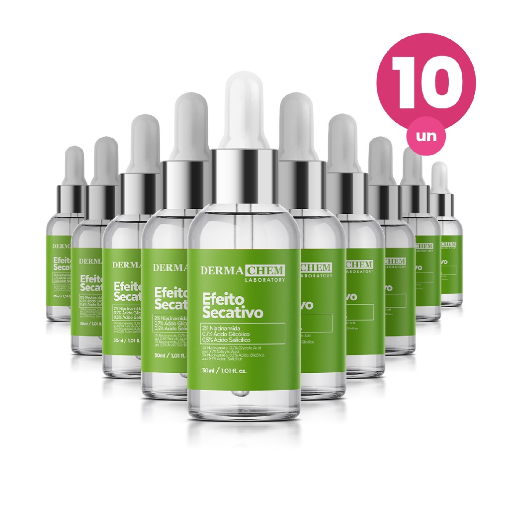 Kit 10 Sérum Efeito Secativo 30ml Dermachem