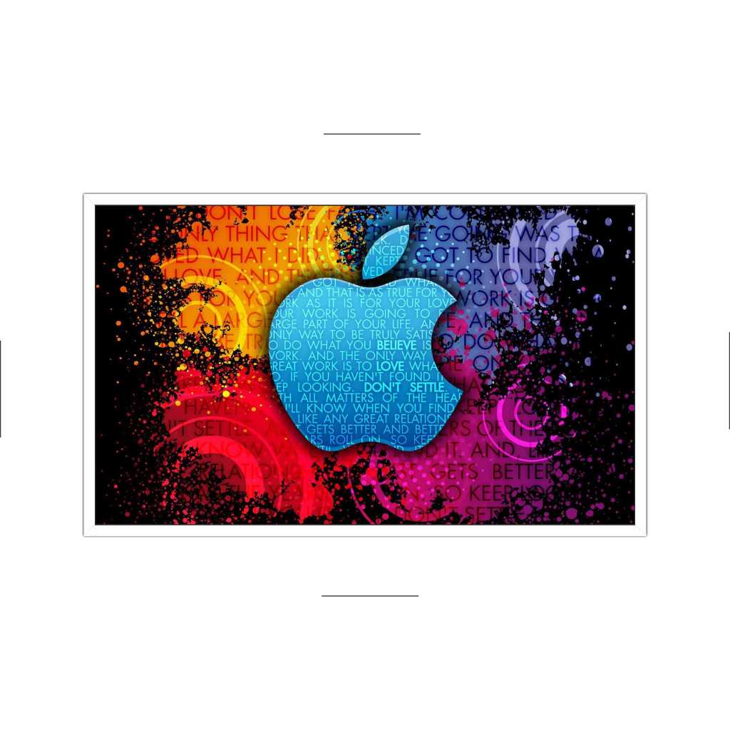 Quadro Decorativo Steve Jobs Apple Para Informática Decorar Salas Interiores Com Moldura Grande Branca Gg