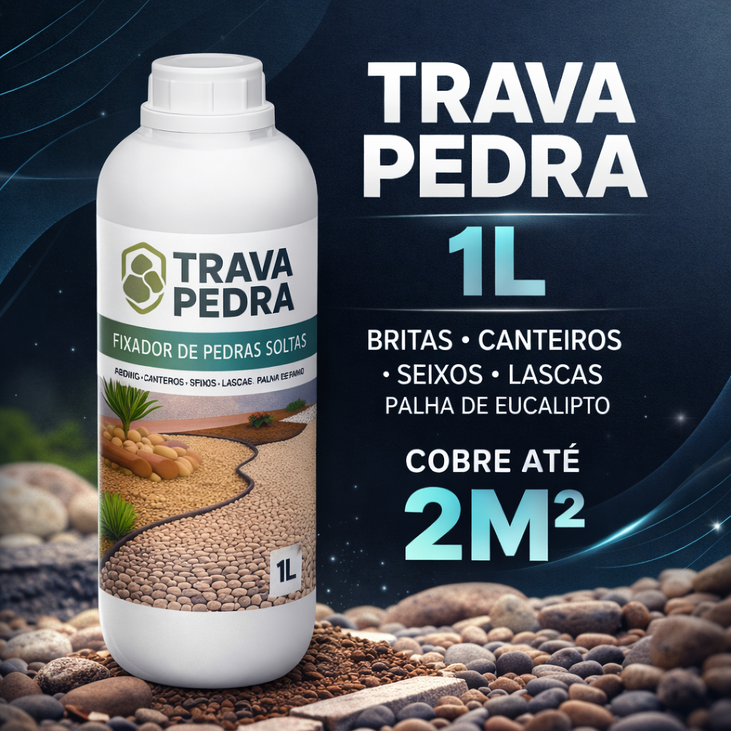 Selante Impermeabilizante Profissional 1L – Fixador para Pisos Drenantes, Seixos Rolados e Granilha