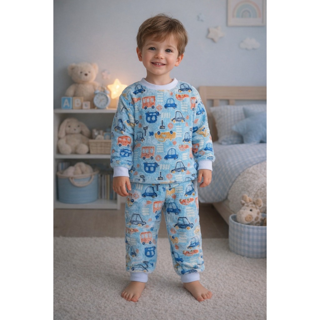 pijama infantil inverno brilha no escuro menino - REF:  1421