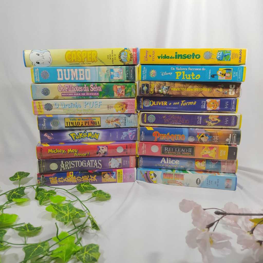 Filmes VHS Antigo Desenho Animado Disney e Pixar