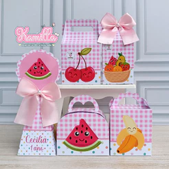 Kit Personalizado para Festa no Tema frutas / frututinhas - PEGUE E MONTE /PIQUINIQUE/DECORAÇÃO/INFANTIL/LENBRANCINHAS