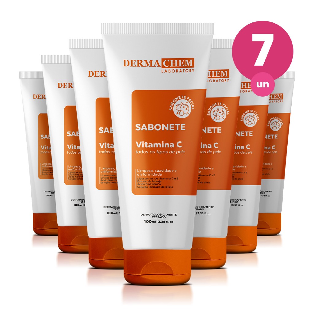Kit 7 Sabonete Vitamina C Anti-Idade 100ml Dermachem