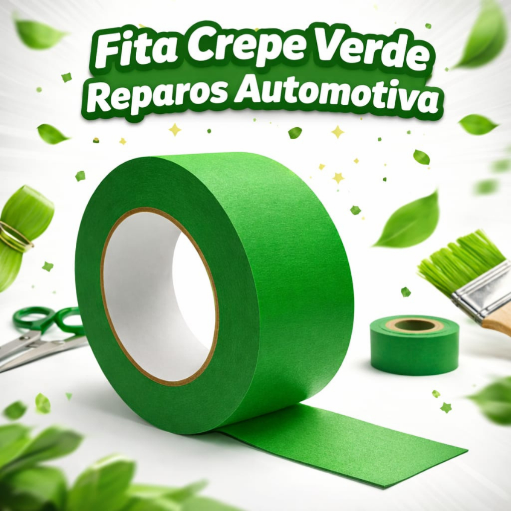 Kit 10 Fitas Automotiva Crepe Funilaria 45mm x 50m Pintura Profisional Oficina Polimento Reparo em Oferta na Shopee