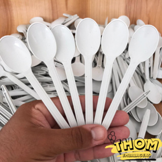 50 A 300 Colher Descartável Branca Reforçada para Açaí Doces Sorvetes Super Resistente e Prática em Oferta na Shopee