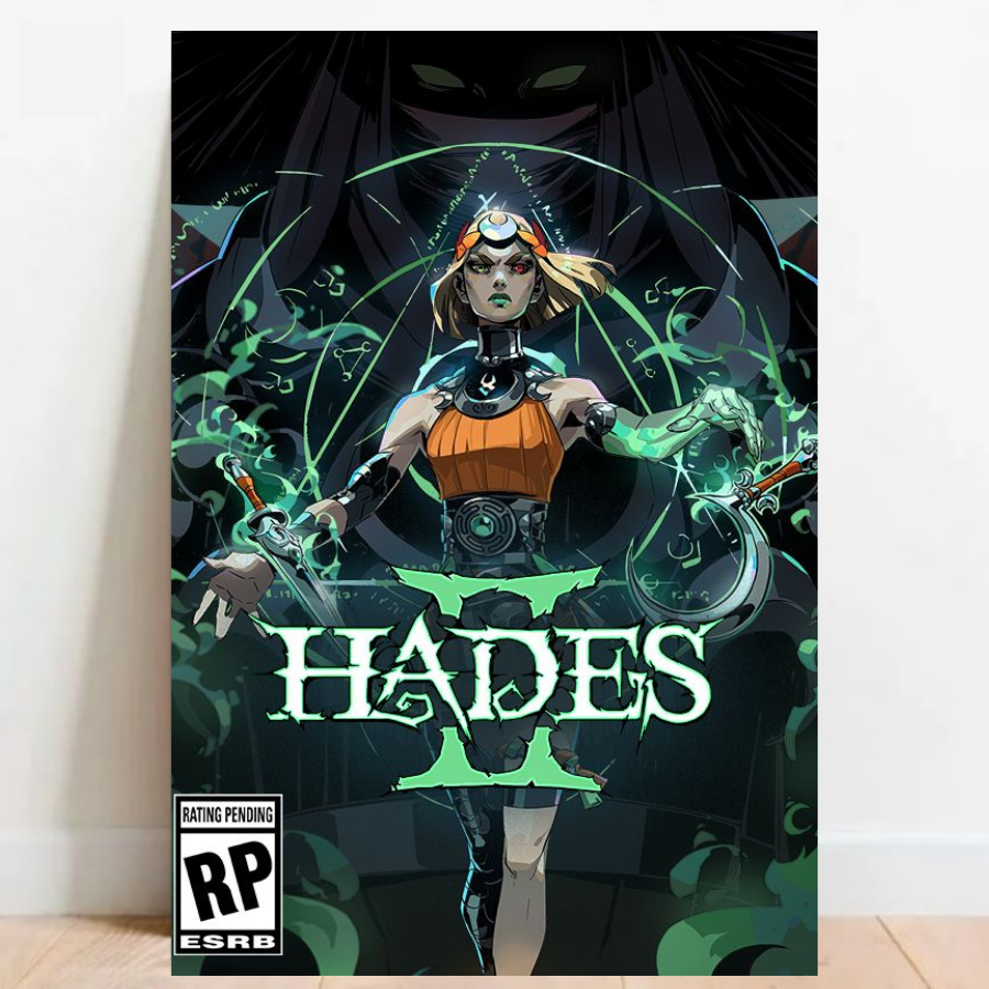 Quadro Placa Decorativa Poster Geek Hades RPG de ação Gamer video games decoração 02