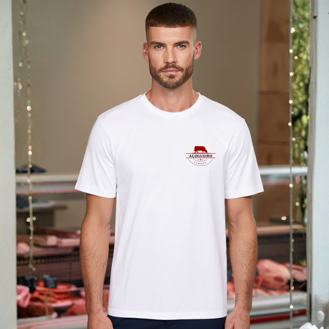Camiseta Masculina Profissão Açougueiro Uniforme Profissional Para Trabalho em Açougue de  Mercado