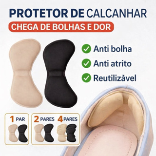Protetor De Calcanhar Colante Confortável Kit 1/2/4 Pares em Oferta na Shopee