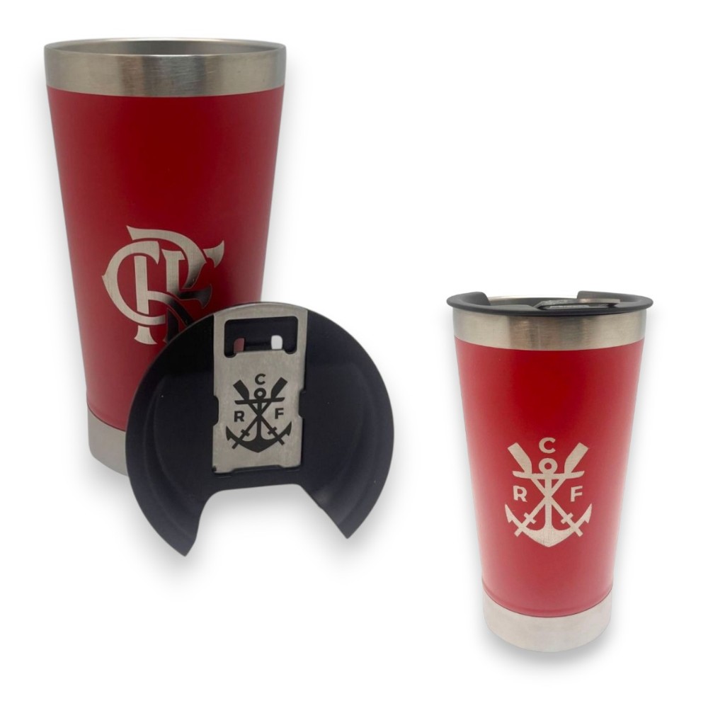 COPO TÉRMICO OFICIAL FLAMENGO COM ABRIDOR BRASÃO REMO em Oferta na Shopee