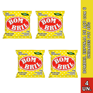 Bombril Esponja de Aço 6 Unidades 45g em Oferta na Shopee