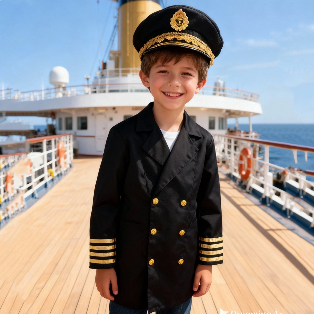 FANTASIA CAPITAO NAVIO MARINHEIRO INFANTIL/JUVENIL (1 A 14 ANOS)