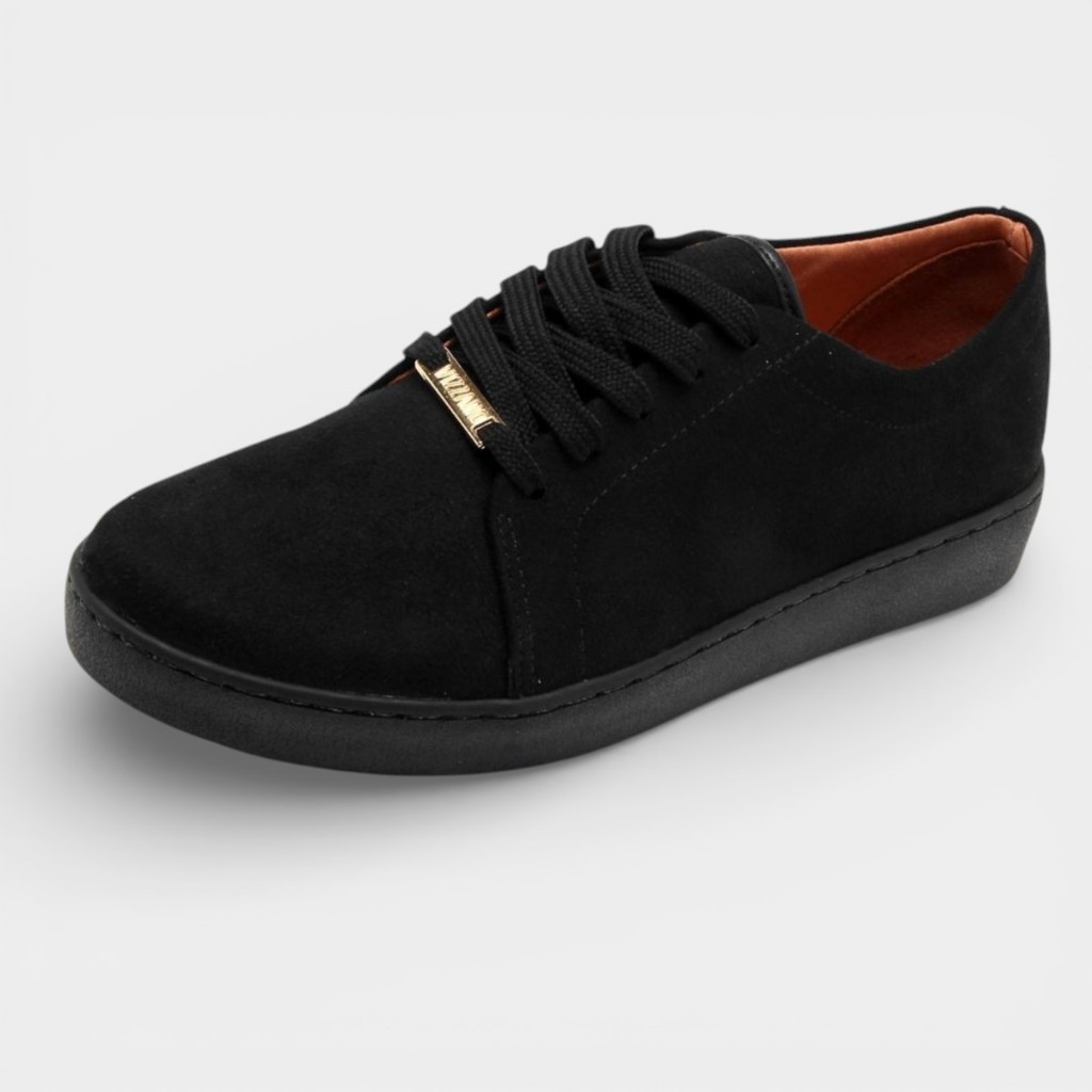 Tênis Vizzano Camurça Casual Cadarço - Preto
