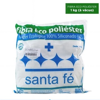 Fibra Siliconada Santa Fe Eco Poliéster Antialérgica, Pacote Com 1kg em Oferta na Shopee