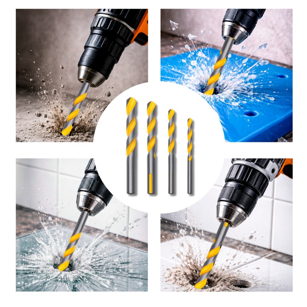 Kit 5 Brocas Multifuncao 4 A 10mm Multi Material Hurker