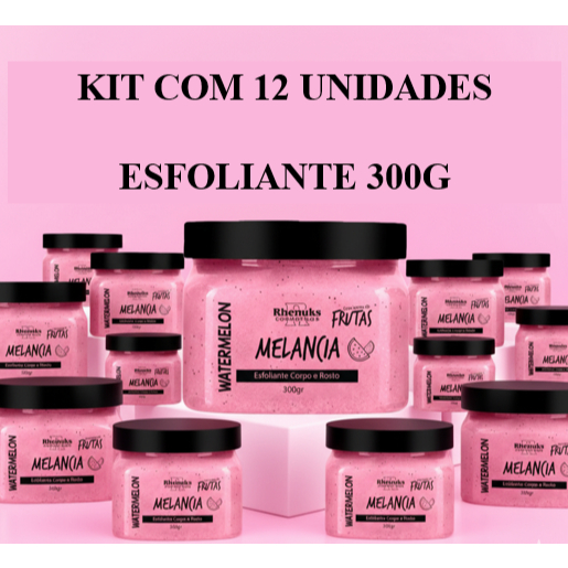 KIT 12 ESFOLIANTES 300G - DIVERSAS FRAGRANCIAS - RHENUKS - ATACADO