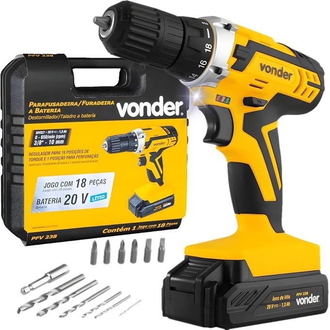 Furadeira a Bateria 20 V - Comprar com Melhor Preço em Ferramentas e Melhorias para a Casa