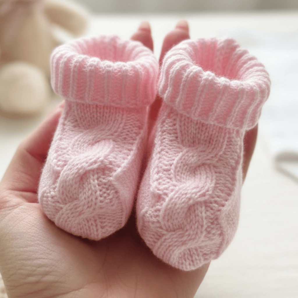 Par De Sapatinho Meia Recém Nascido RN Elasticidade Bebê Tricot Menina Menino em Oferta na Shopee