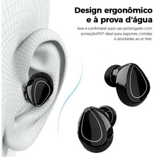 Sonique X™ Black | Fone Bluetooth à Prova D’Água com Display Digital + Case Power Bank em Oferta na Shopee