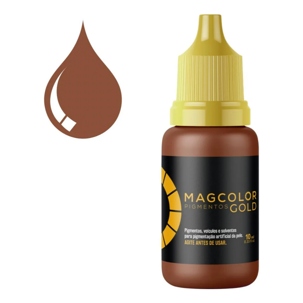 Pigmento Mag Color Gold 10ml - Cor Castanho Medio