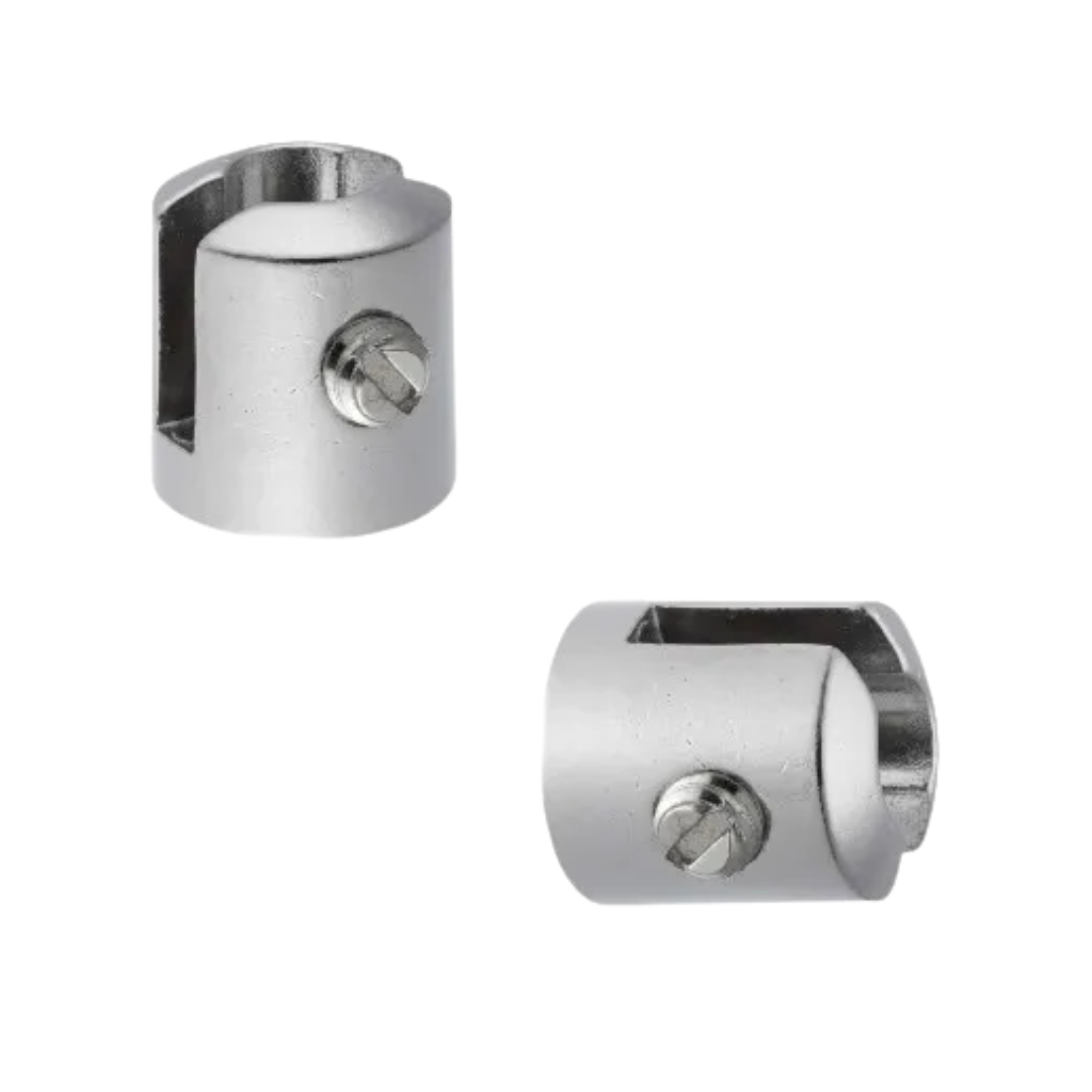 40 Suportes Fenda 6mm De Metal Cromado Para Prateleira Vidro Cromado