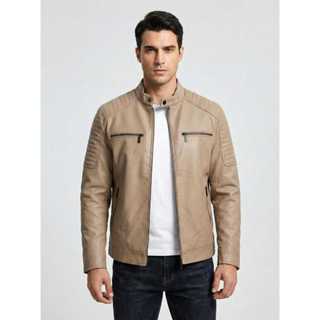 Jaqueta De Couro Ecológico Masculina Motoqueiro em Oferta na Shopee