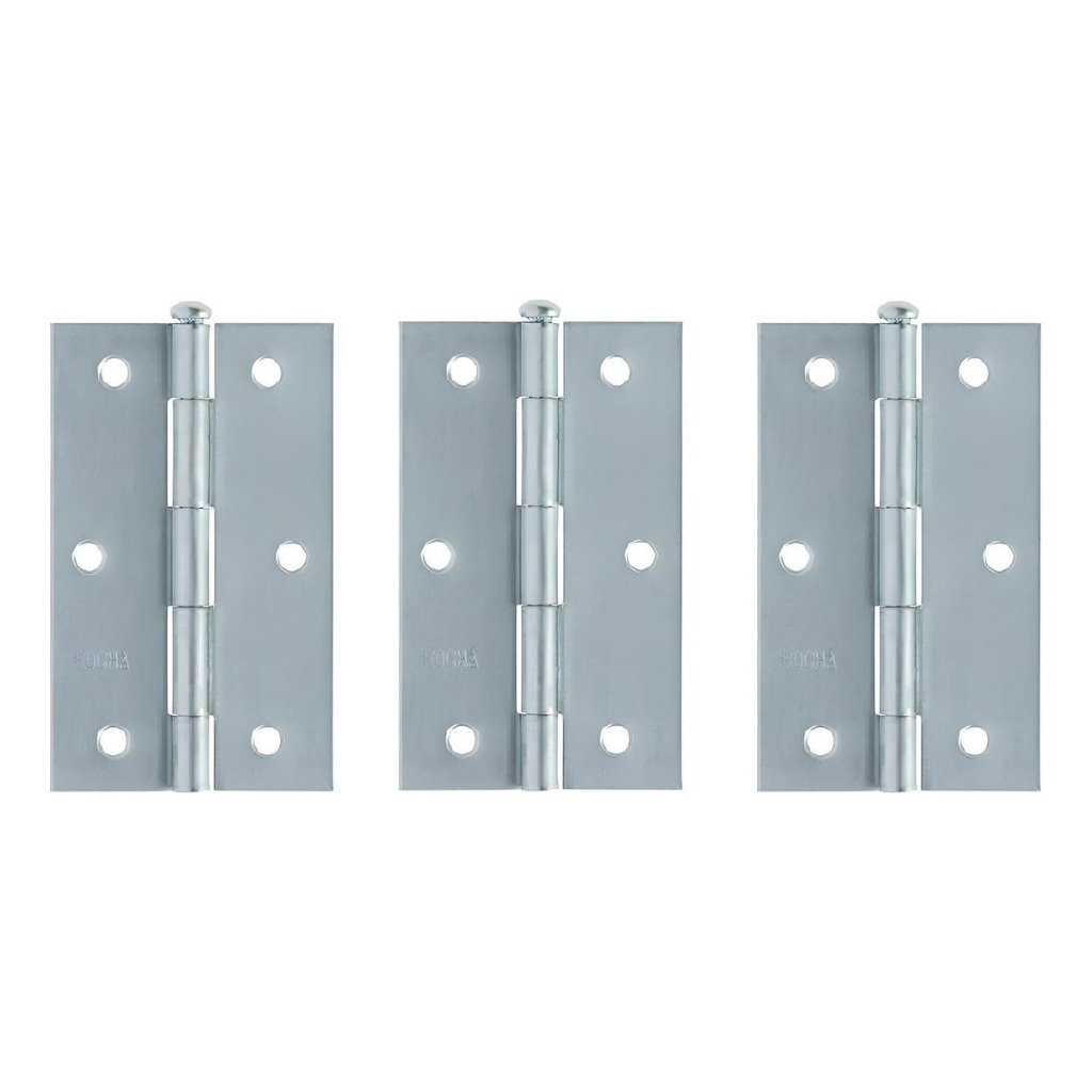 Kit 3 Dobradiças Comum/Polida 3,5X2.1/4 Rocha em Oferta na Shopee