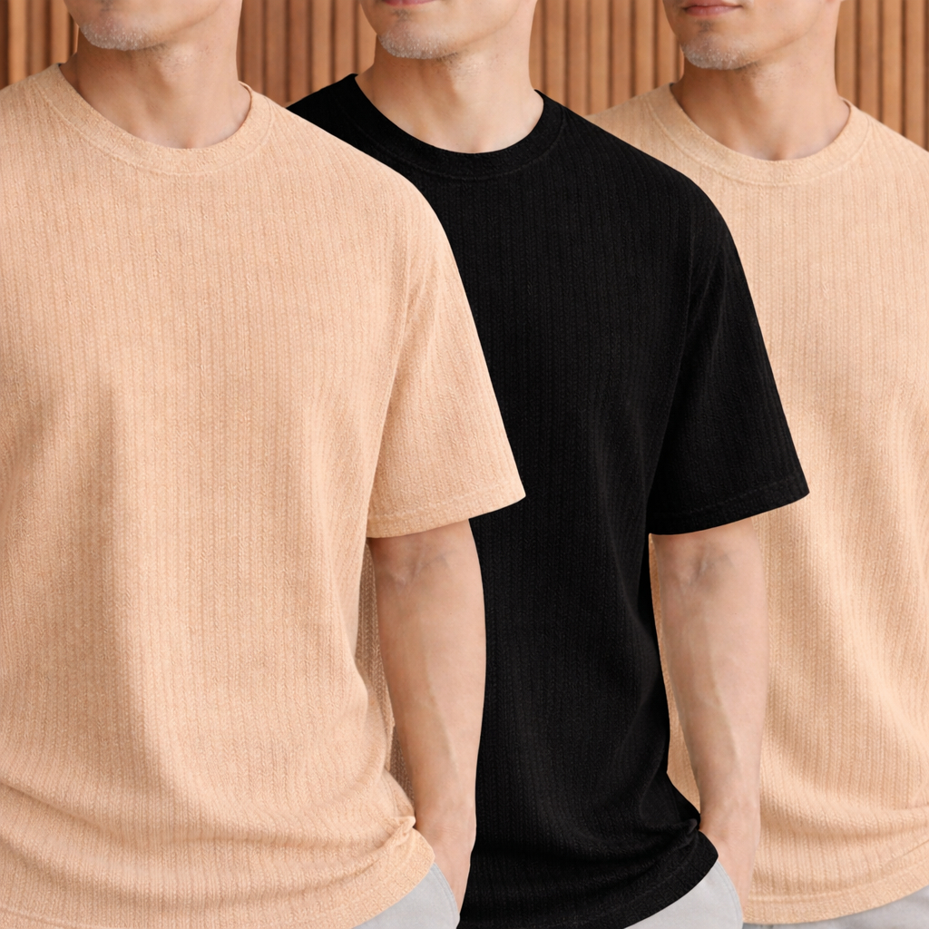Kit 3 Camiseta Streetwear Oversized Masculina Canelado leve academia treino Casual