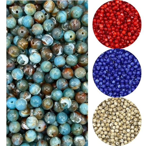 Bola de Resina Acrílica 12mm para Artesanato e Bijuterias – Entremeio para Colares, Pulseiras e Brincos em Oferta na Shopee