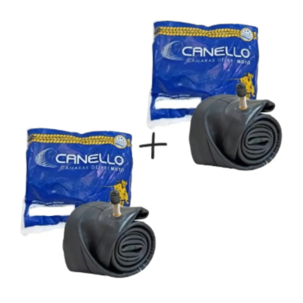 Kit 02 Camara Ar Dianteira E Traseira Cg Titan Fan 125/150 Canello Schrader Preto