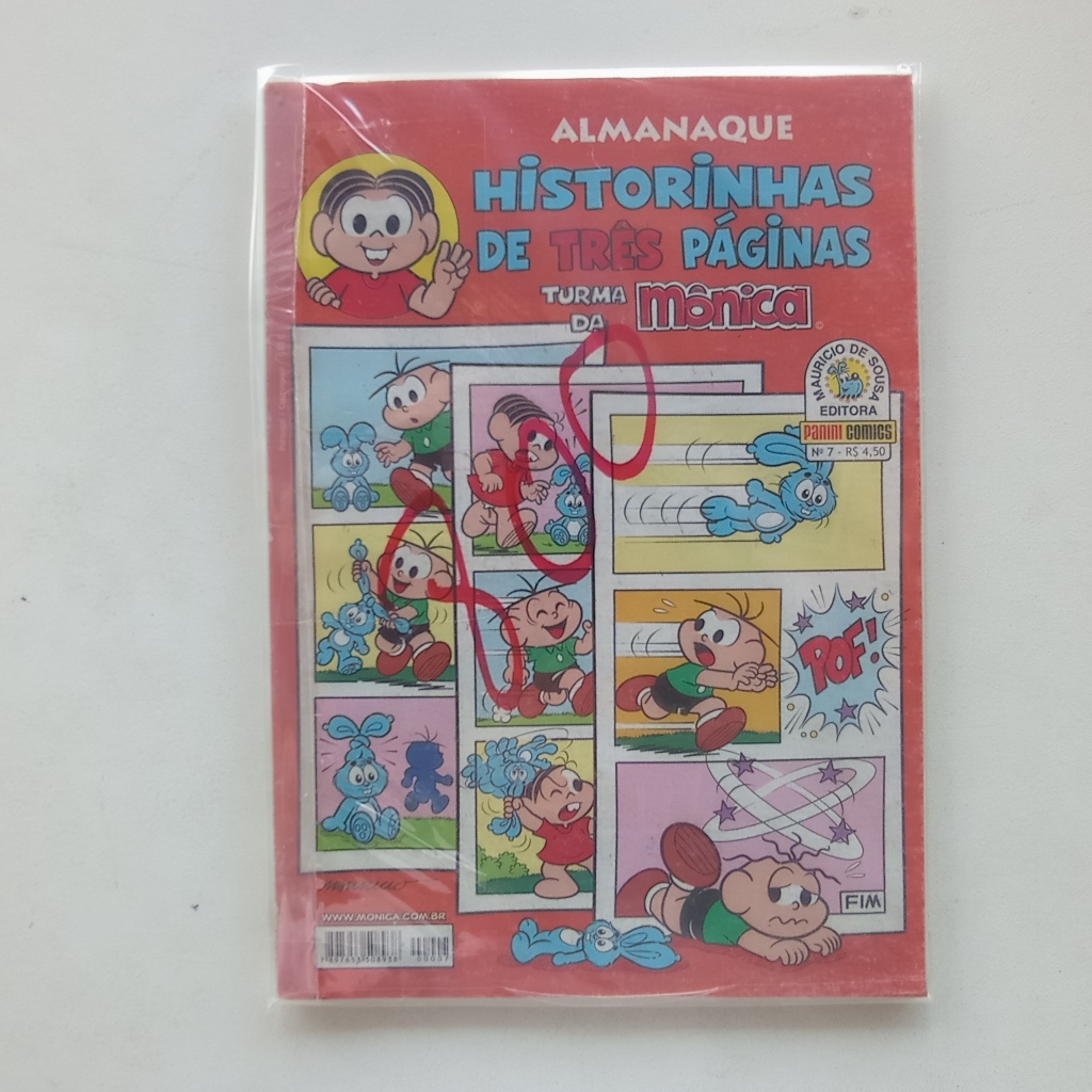 Almanaque Historinhas De Três Páginas nº 7 - Turma Da Mônica - Ed. Panini - 2012