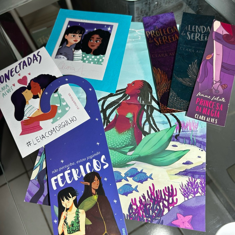 KIT LITERÁRIO EXCLUSIVO AUTORA CLARA ALVES (CONECTADAS E A PROFECIA DA SEREIA)
