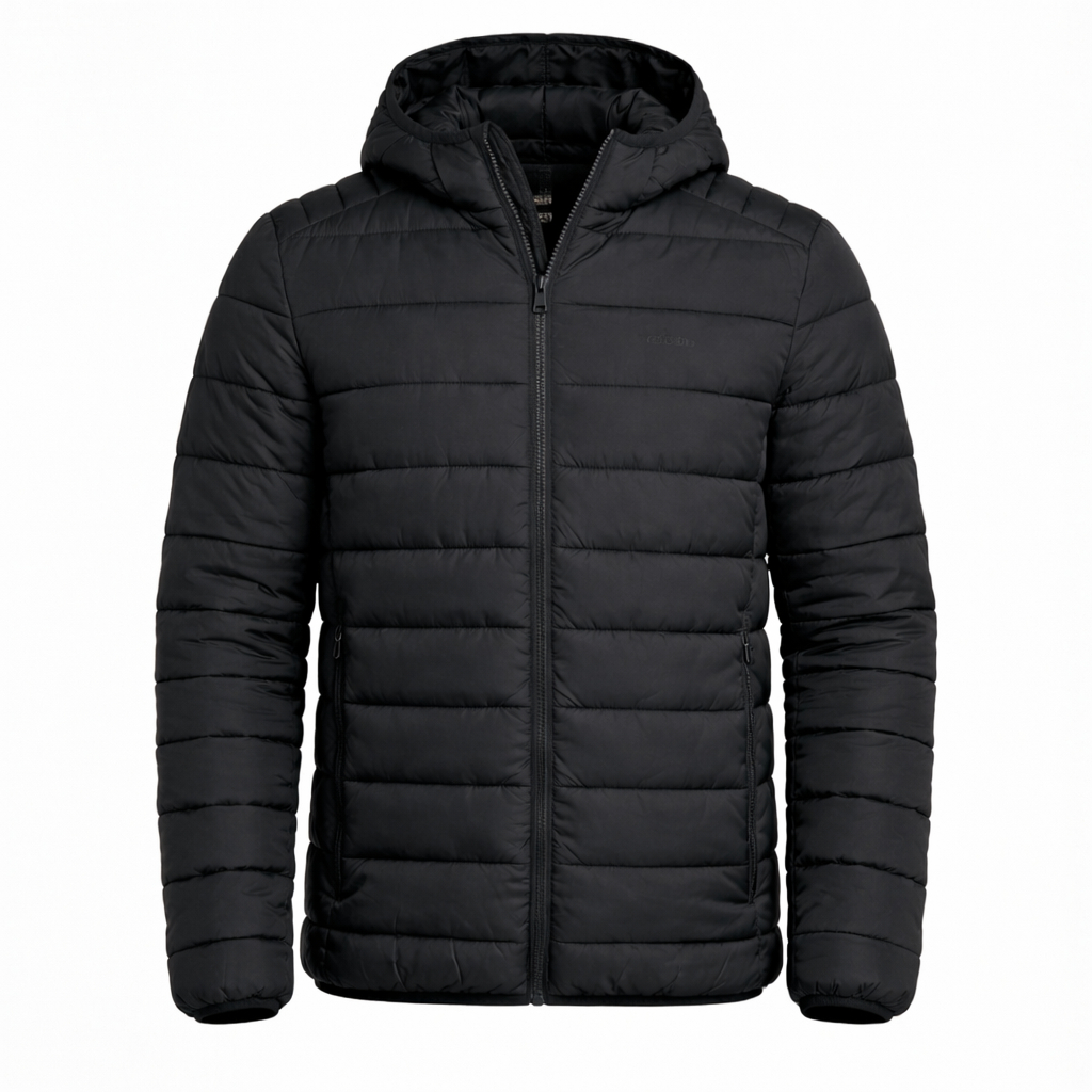 Jaqueta Masculina Puffer Corta Vento Bobojaco Blusa De Frio Unissex com Capuz