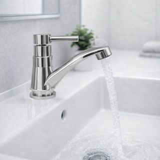 Torneira Banheiro Lavabo ABS Cromada 1/4 de Volta Bica Baixa Arejador Economia Fácil Instalação Cuba em Oferta na Shopee