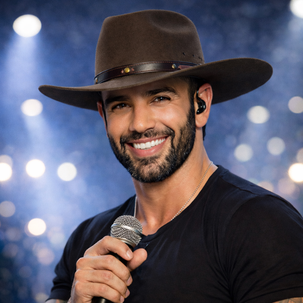 Chapéu Gustavo Lima Masculino e Feminino Cowboy Americano Country Rodeio Festa Peão Pralana Aba 8cm