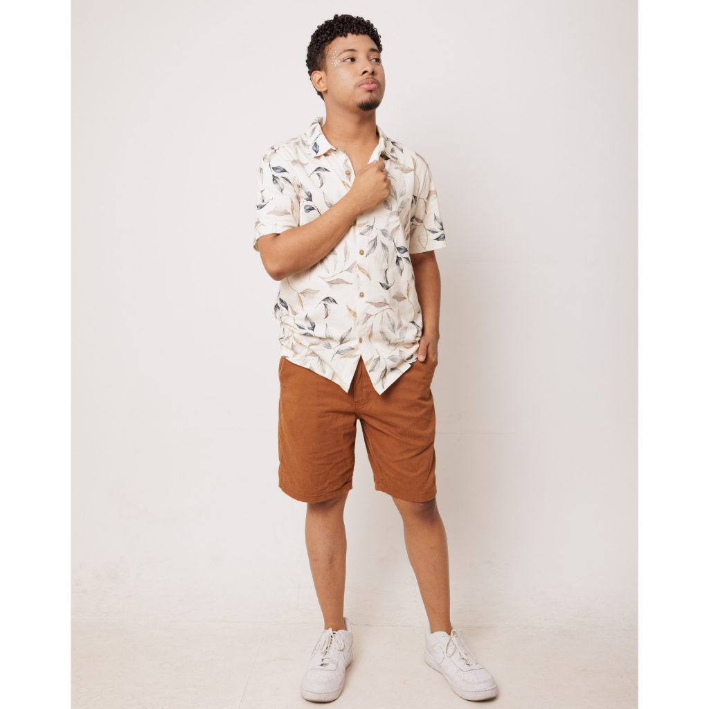 Bermuda Masculina Rox Sarja 100% Algodão – Estilo Casual e Utilitário com Cós Elástico