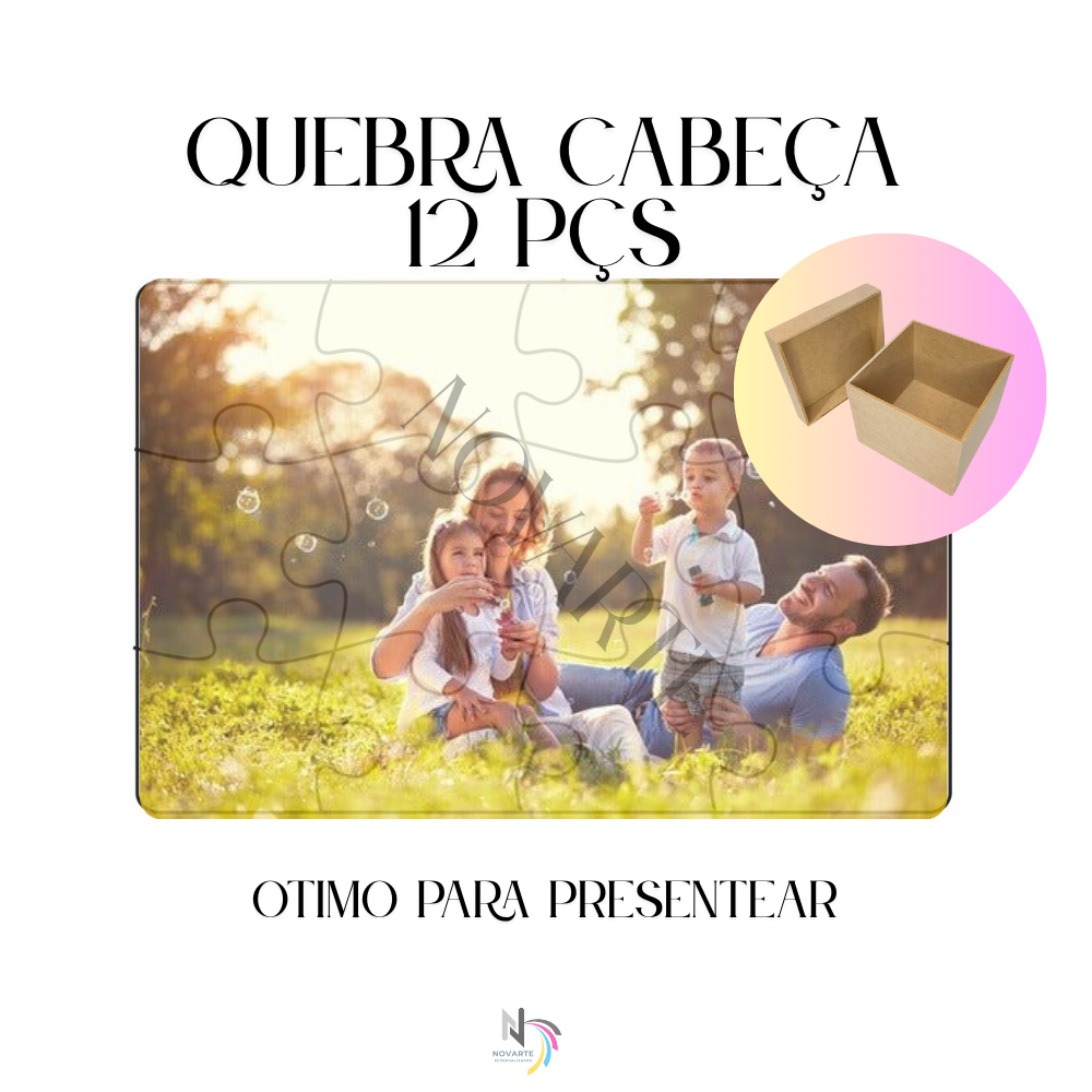 Quebra Cabeça Personalizado com Foto Presente Criativo Dia das Crianças Aniversário Lembrancinha