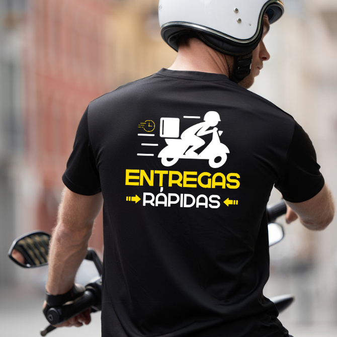 Camiseta Profissional Motoboy Masculina Para Trabalho em Delivery Entregas e Serviços cores variadas