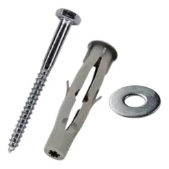 50 Parafusos + Bucha 10mm Tijolo Oco Bloco Vazado + Arruela