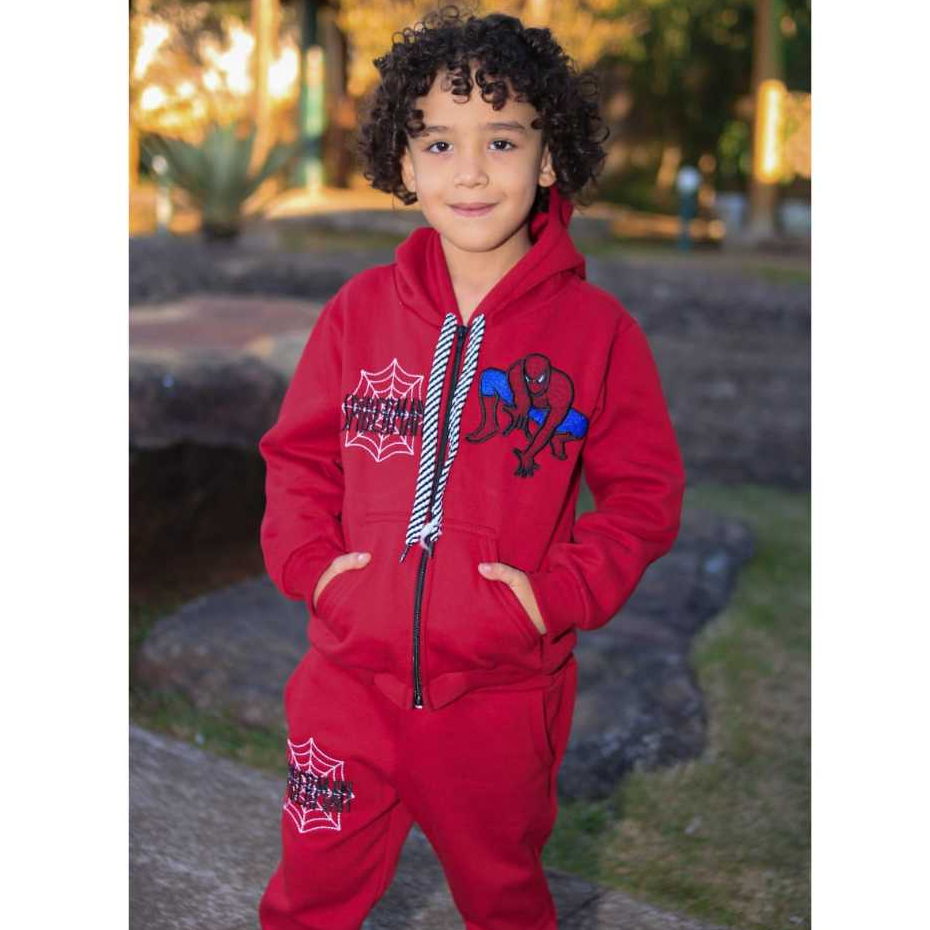 Conjunto infantil moletom flanelado menino para o dia a dia de {2 ao 12} Inverno Estiloso com, Capuz e ziper em Oferta na Shopee