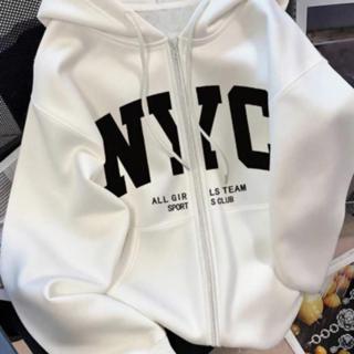 Casaco Moletom Ajustável Com Zíper E Bolsos Moda Gringa Colegial  Vintage Unissex em Oferta na Shopee