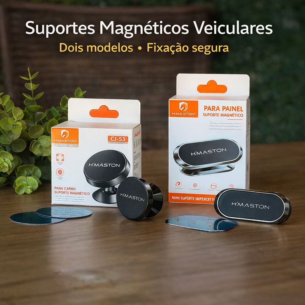 Suporte Veicular Magnético H'maston CJ-51 CJ-53 Para Painel - Rotação 360